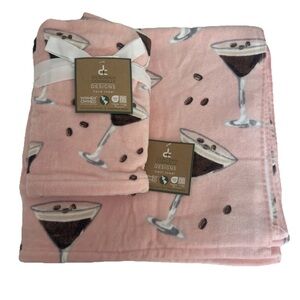 Espresso Martini Deborah Connolly Designs 4Pc Towel Set 2 Bath 2 Hand Towels New